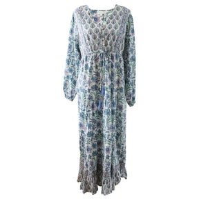 Cassidy - Lilac, Blue & Mint Floral Cotton Dress
