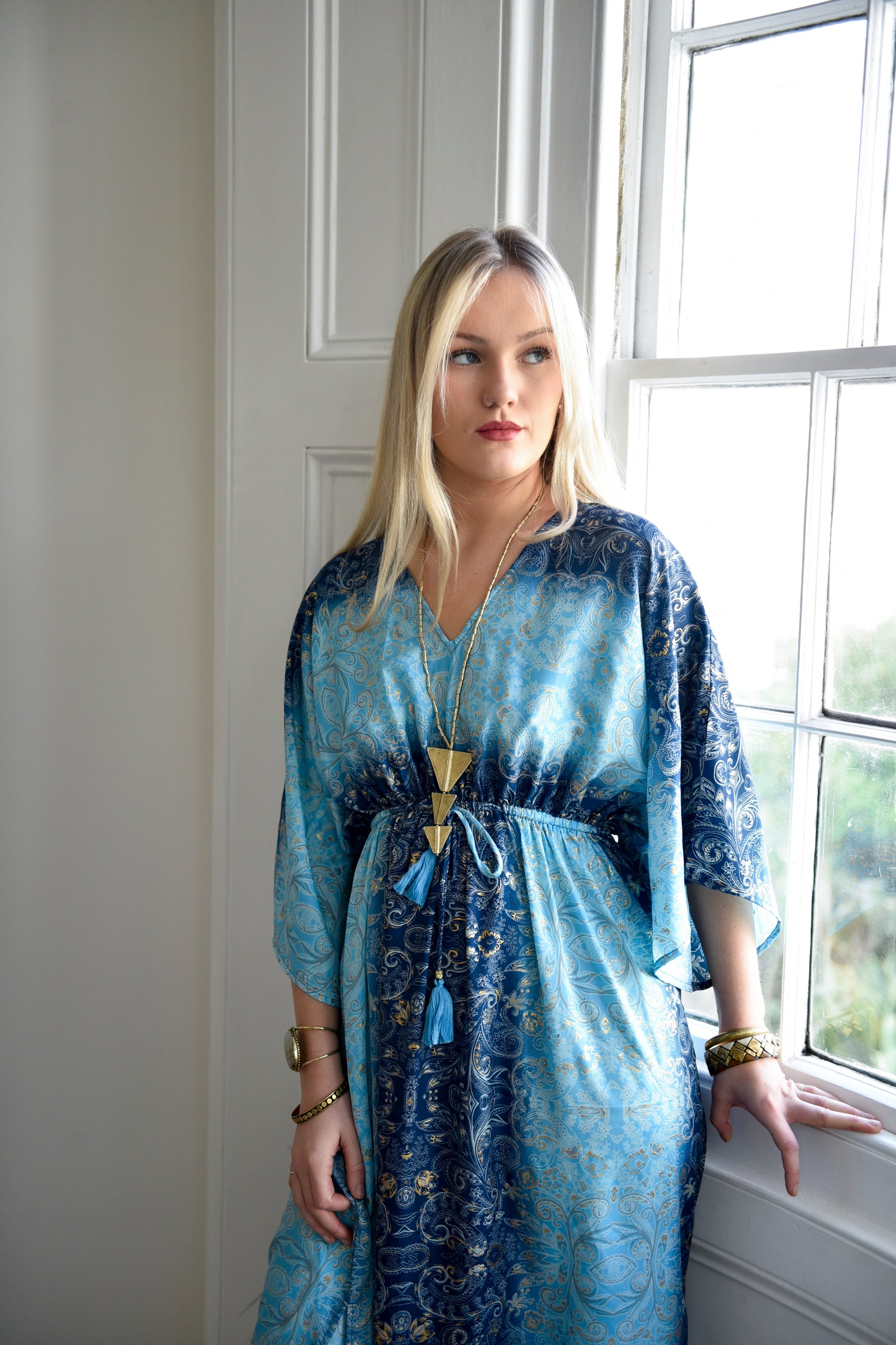 blue rain dress KMKDesigns | Ethical Custom Dress Designers | Custom Costume Designer | Ethical Fashion Designer | St. Paul, MN