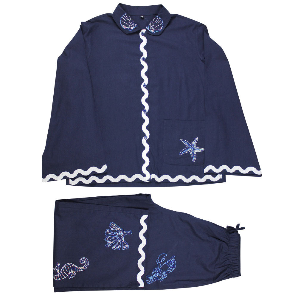 Seashell Embroidered Pyjamas
