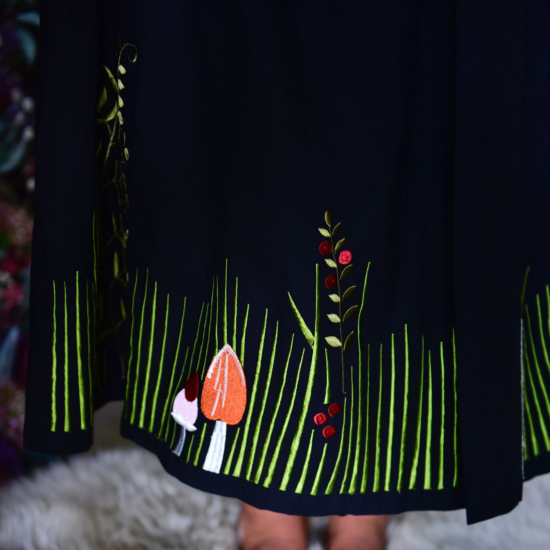Woodland Embroidered Dressing Gown