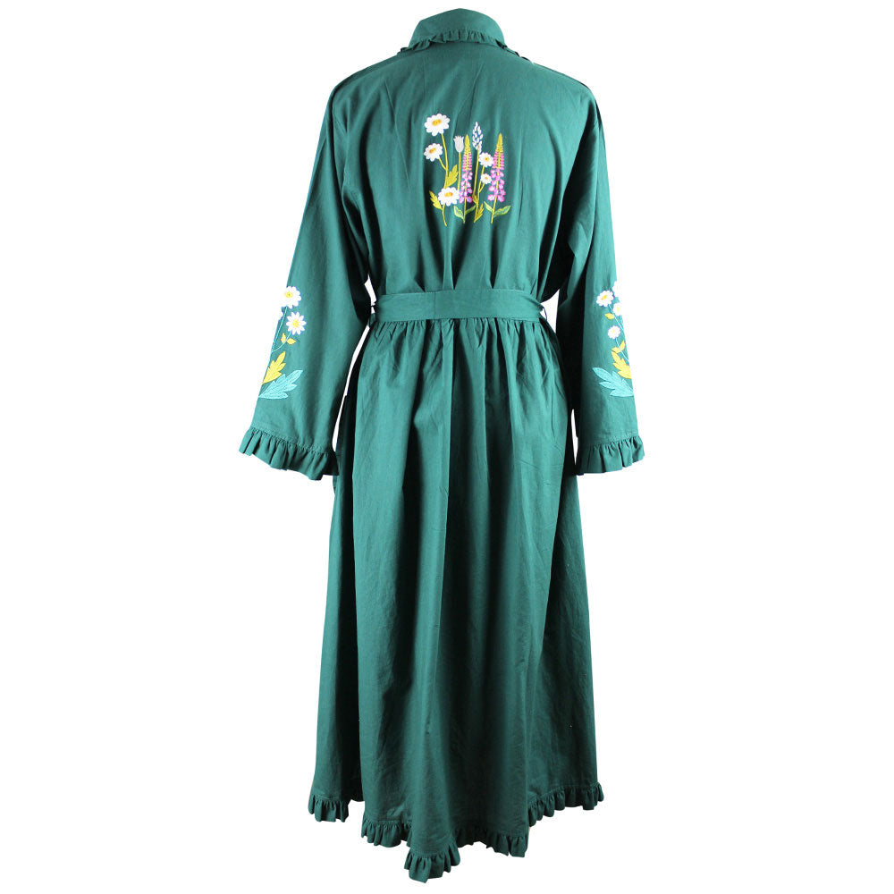 Floral Embroidered Dressing Gown