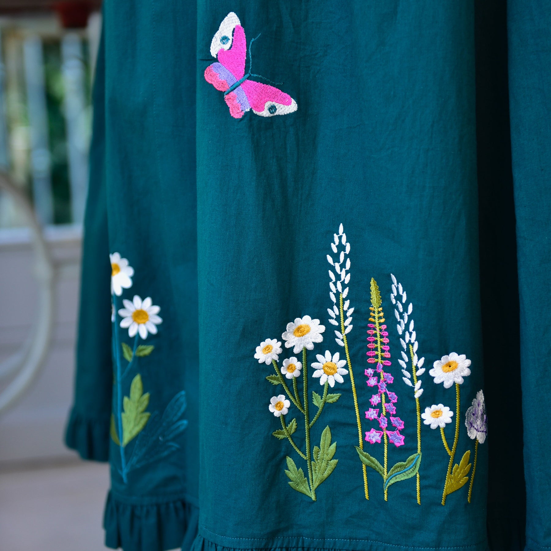 Floral Embroidered Dressing Gown
