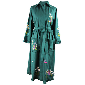 Floral Embroidered Dressing Gown