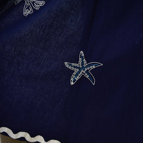 Seashell Embroidered Dressing Gown