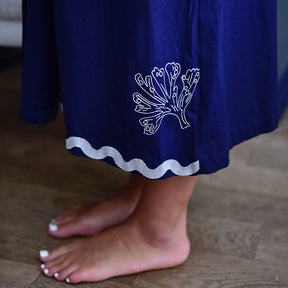 Seashell Embroidered Dressing Gown