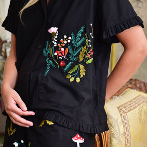 Woodland Embroidered Short Pyjama Set