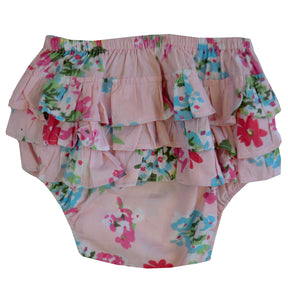 Pink Floral Print Frilly Knickers