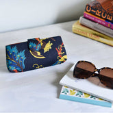 Burnt Orange Print Padded Glasses Case