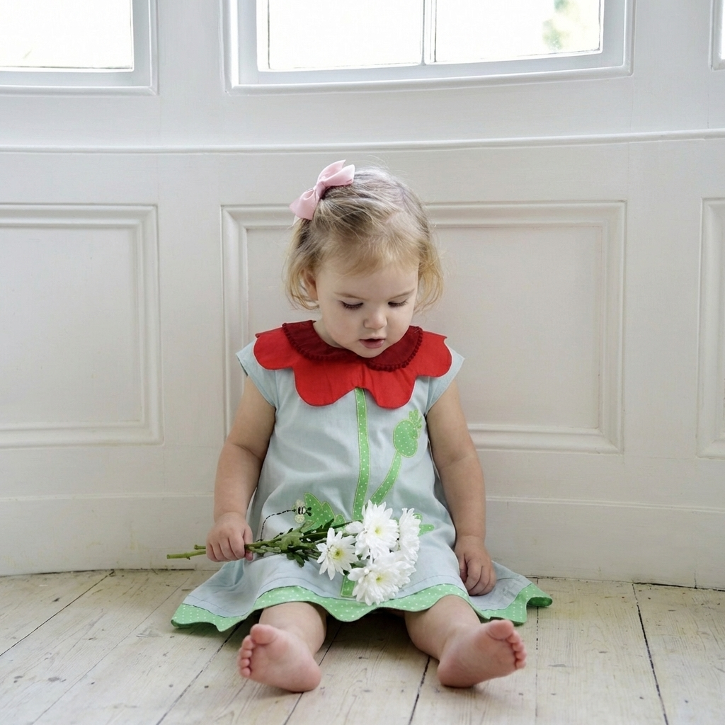 Poppy Petal Collar Dress