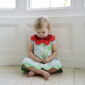 Poppy Petal Collar Dress