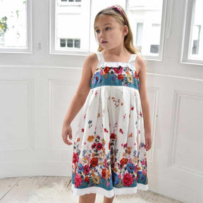 Floral Poppy Print Girls Dress