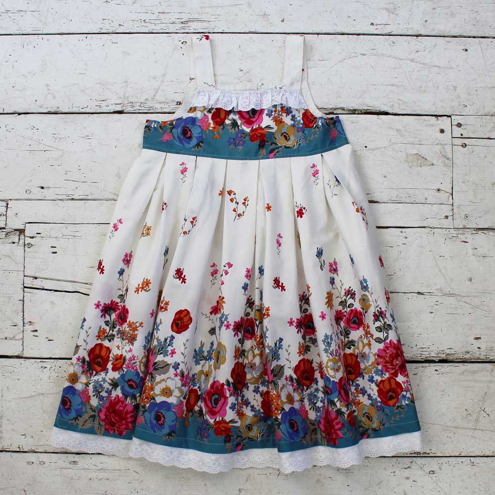 Floral Poppy Print Girls Dress