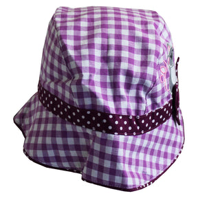 Purple Gingham Mouse Sun Hat