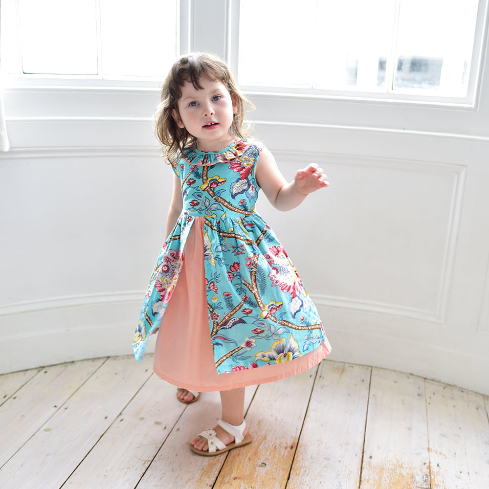 Blue Orchid Pinafore Dress