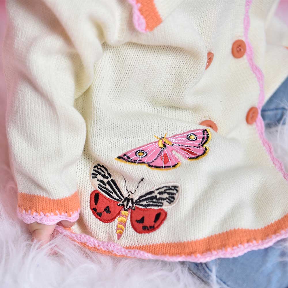Butterfly Knitted Pram Coat