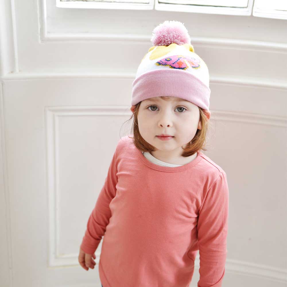 Child's Butterfly Knitted Hat