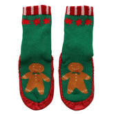 Gingerbread Man Knitted Moccasin Slippers