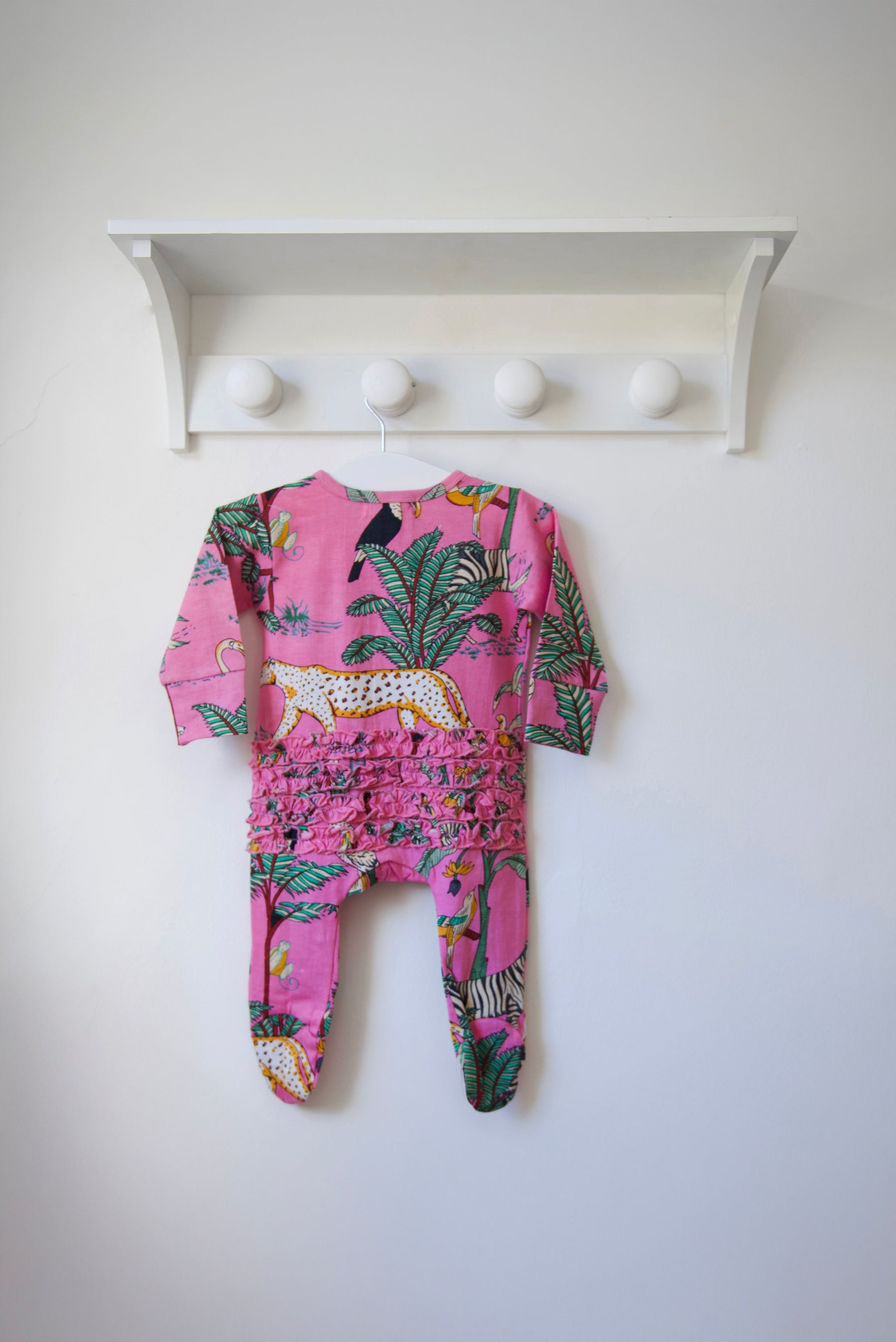 Pink Safari Jumpsuit With Zip