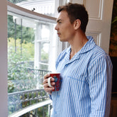 Men's Blue & White Striped Pyjamas 