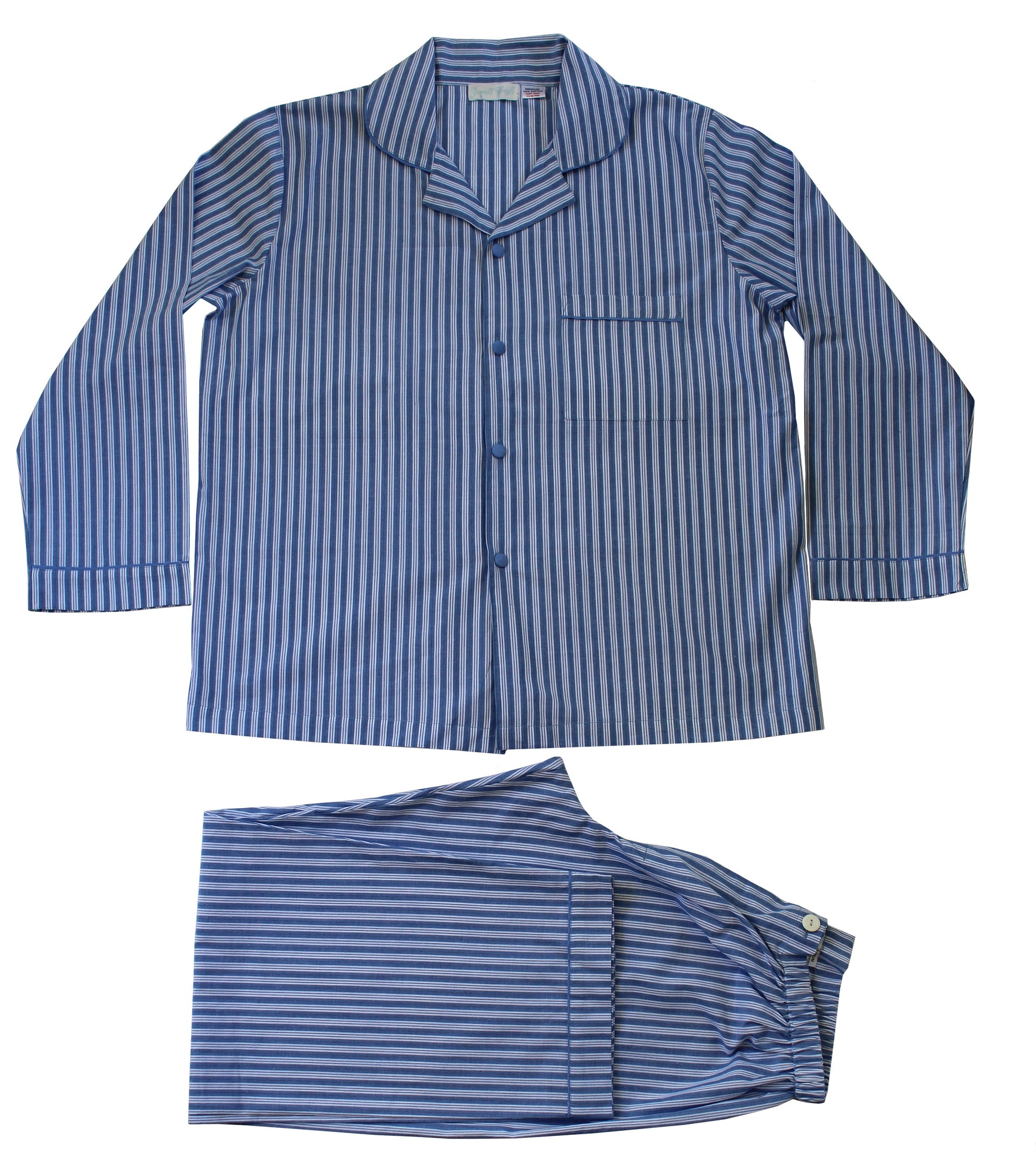 Men's Blue & White Striped Pyjamas 