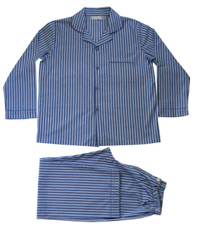 Men's Blue & White Striped Pyjamas 