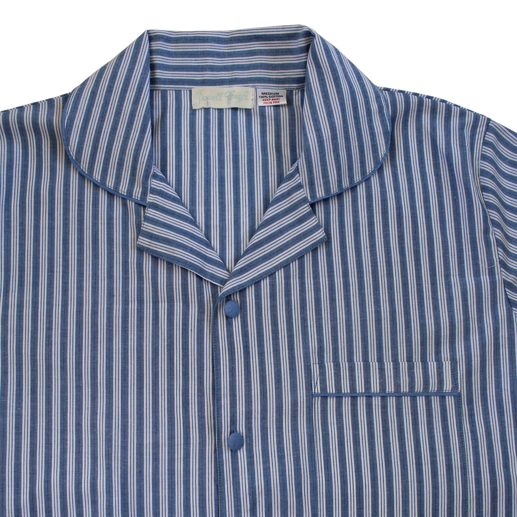 Men's Blue & White Striped Pyjamas 