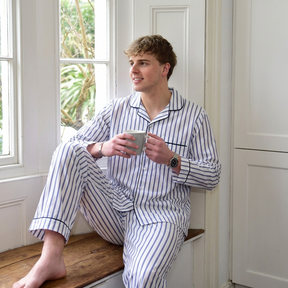 Pigiama Uomo Fred In Modal A Righe Bianche E Rosse