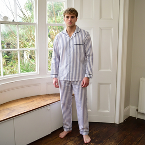 Pigiama Uomo Fred In Modal A Righe Bianche E Rosse
