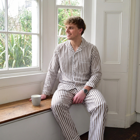 Pigiama Uomo Fred In Modal A Righe Bianche E Rosse