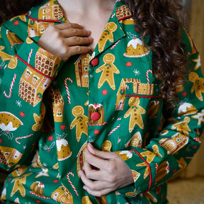 Adults Gingerbread Man Printed Pyjamas