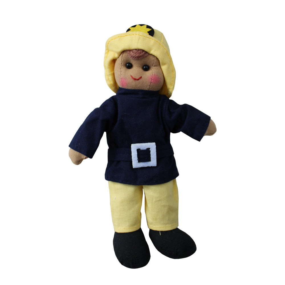 Firefighter Mini Rag Doll 20cm