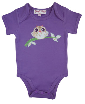 Owl Embroidered Baby Grow