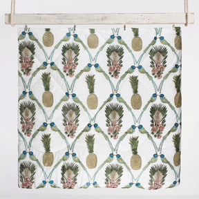 Bluebird & Pineapple Print Quilt/Throw
