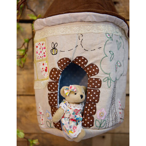 Appliqued Teddy Bear House