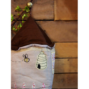 Appliqued Teddy Bear House