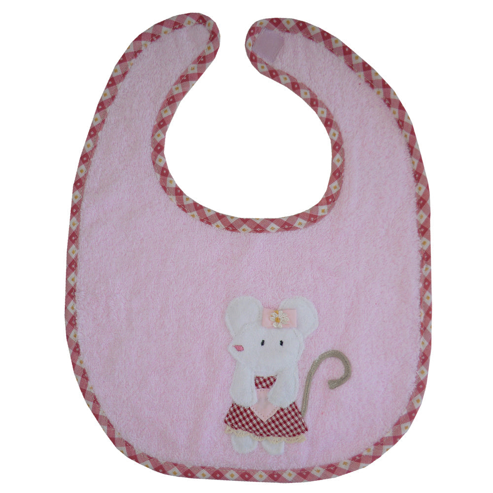 🎁 Mouse Embroidered Towelling Bib (100% off)