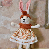 Rabbit With Autumnal Dress Hand Crochet Jumper & Hat