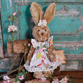 Rabbit Teddy Dressed In Sultan’s Garden Print Dress