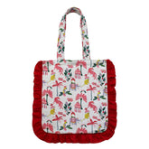 Sultan’s Garden Quilted Ruffle Tote Bag