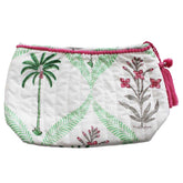 Floral Pink Palms Wash Bags