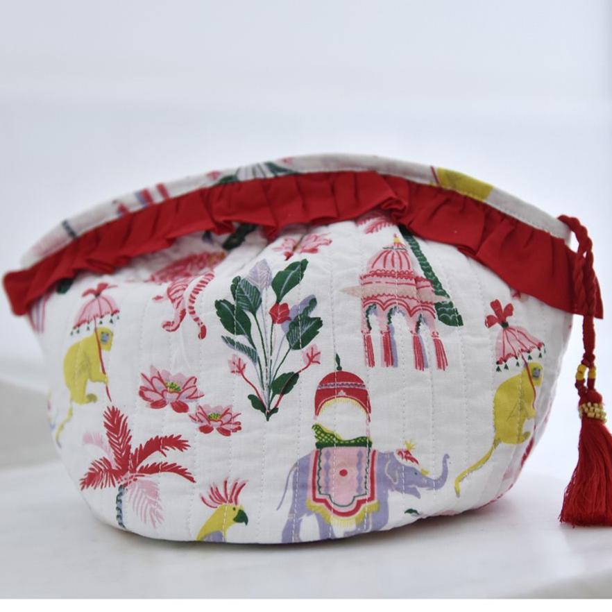 Sultan’s Garden Print Balloon Shaped Wash Bag