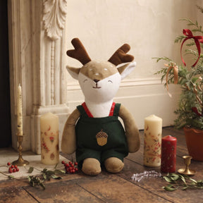 Mr Deer in Green Acorn Dungarees