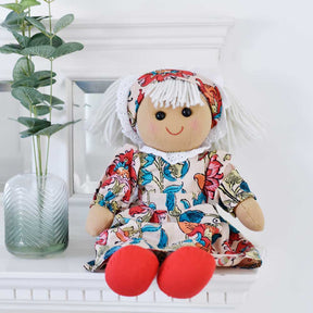 40cm Floral Garden Dress Rag Doll