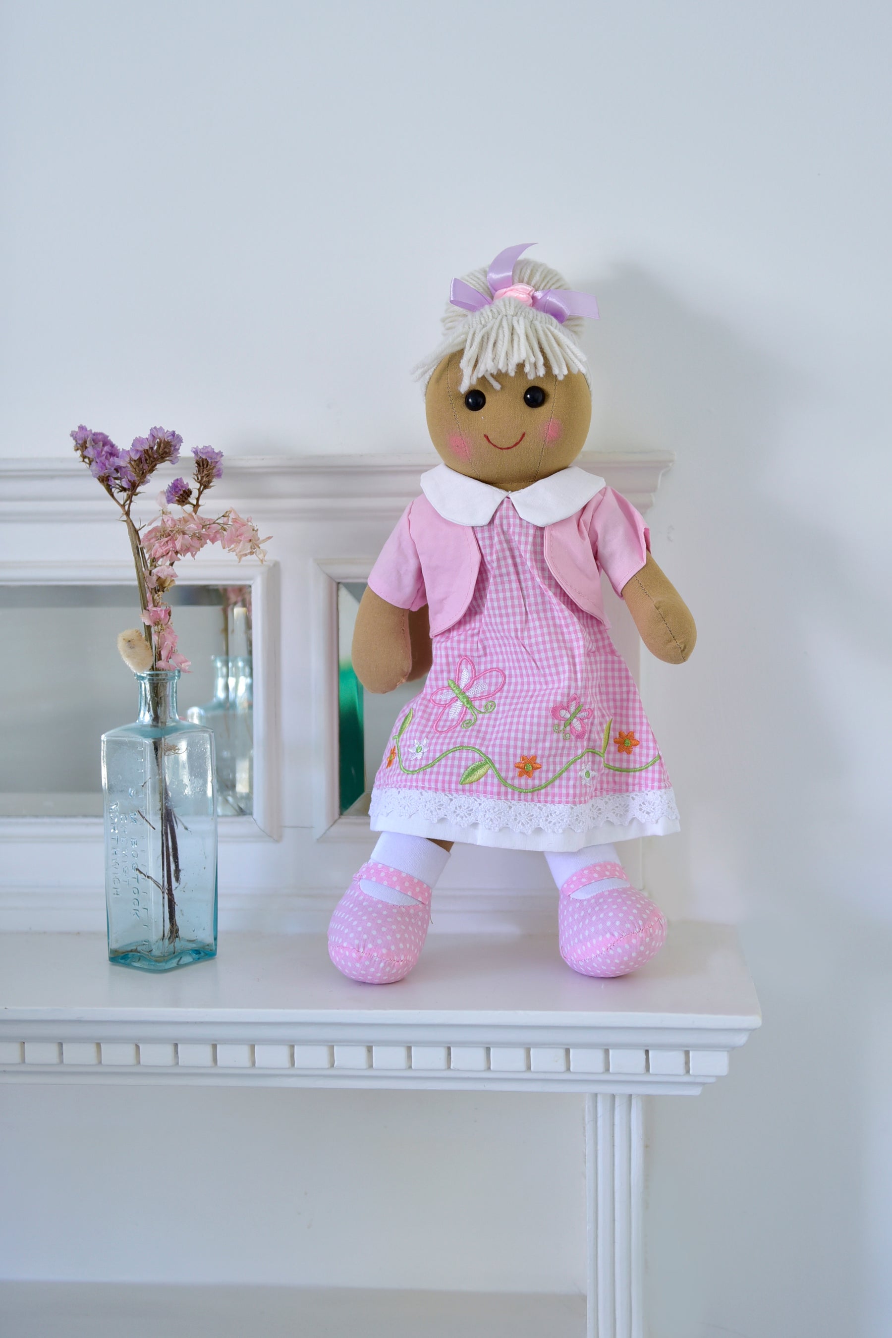 Pink Butterfly Dress 40cm Rag Doll