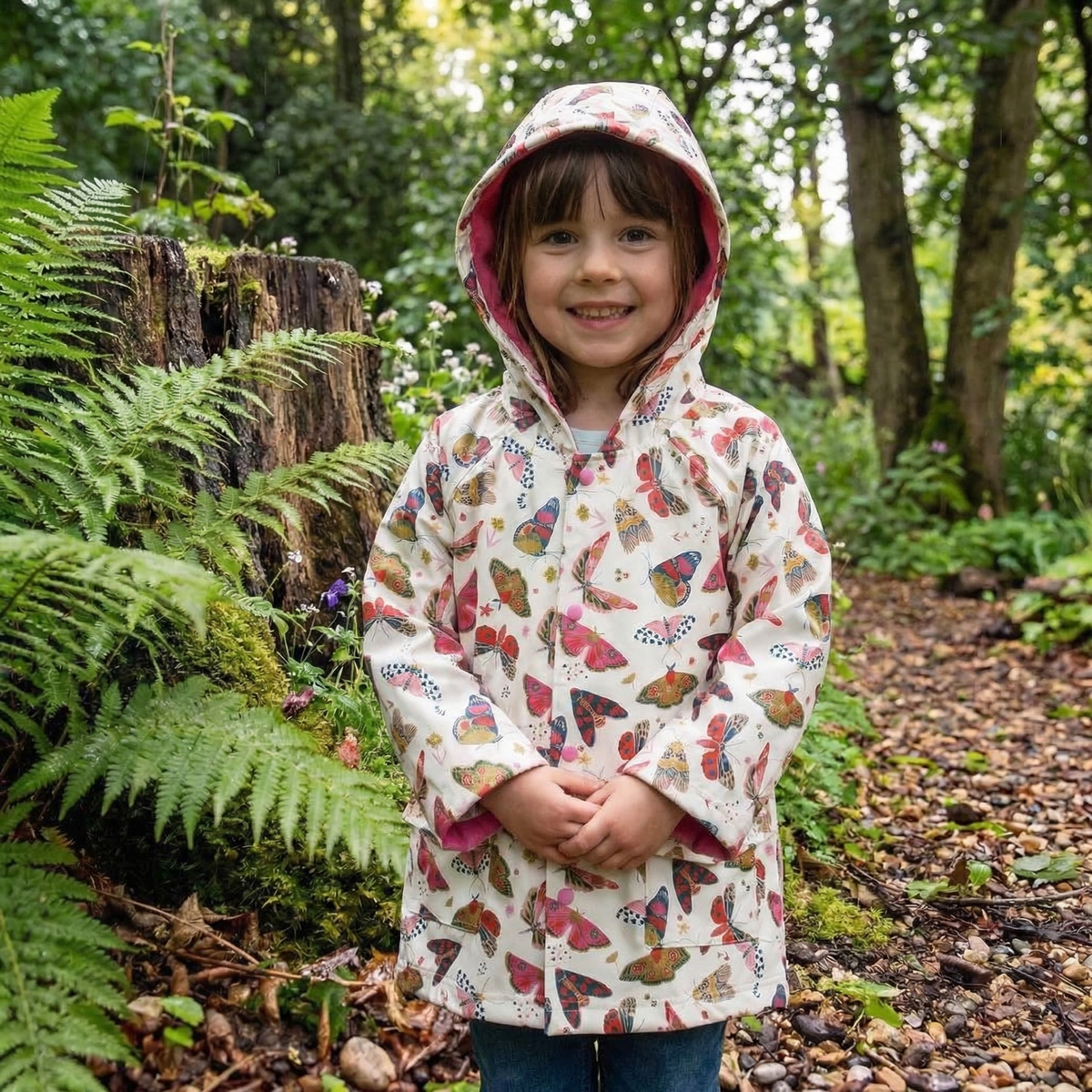 Butterfly Print Raincoat