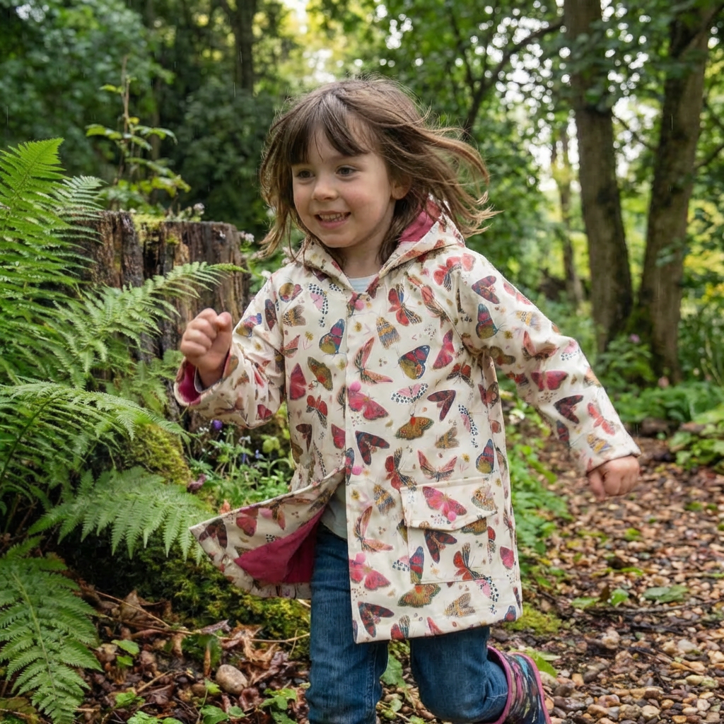 Butterfly Print Raincoat