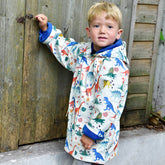 Colourful Dinosaur Print Raincoat