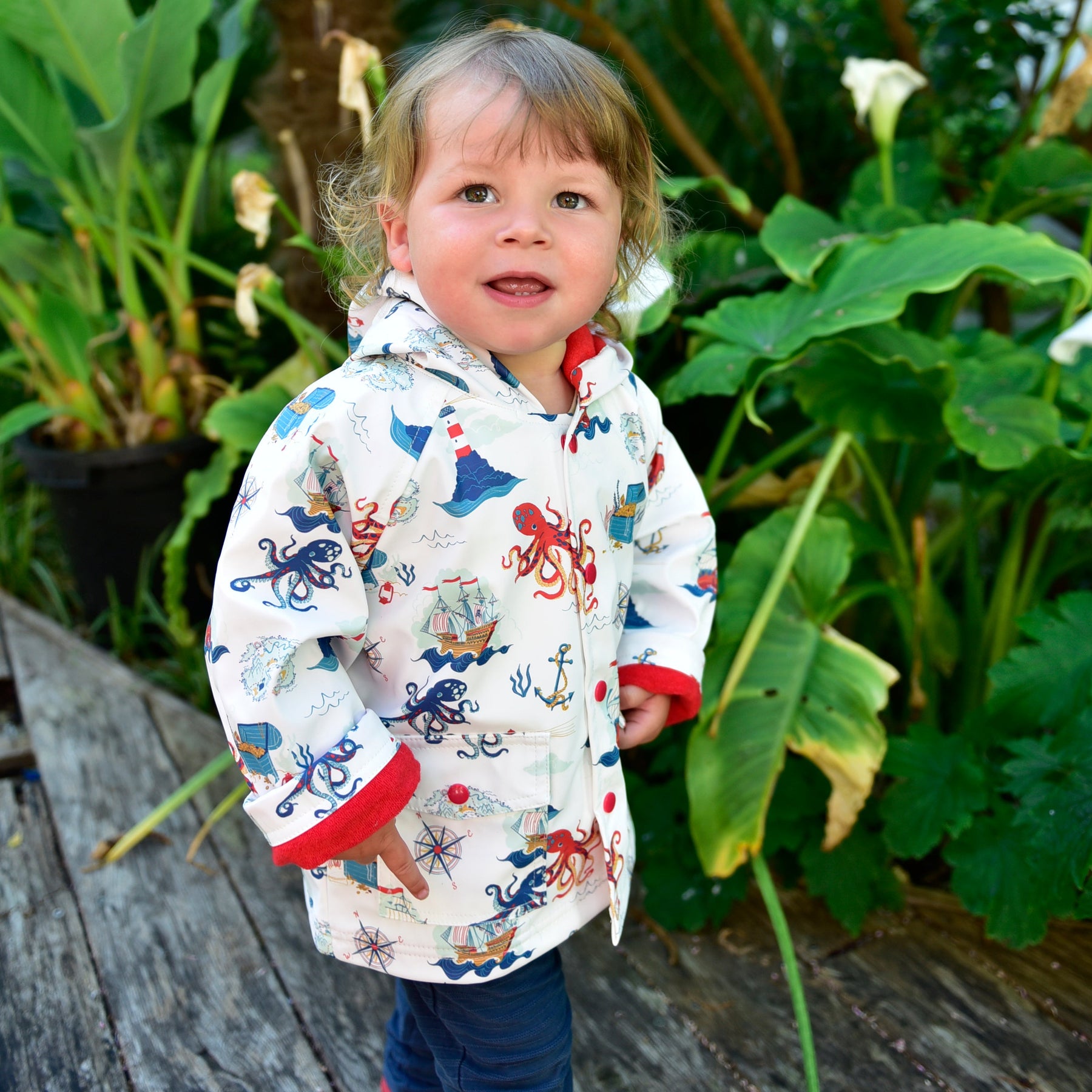 High Seas Print Raincoat