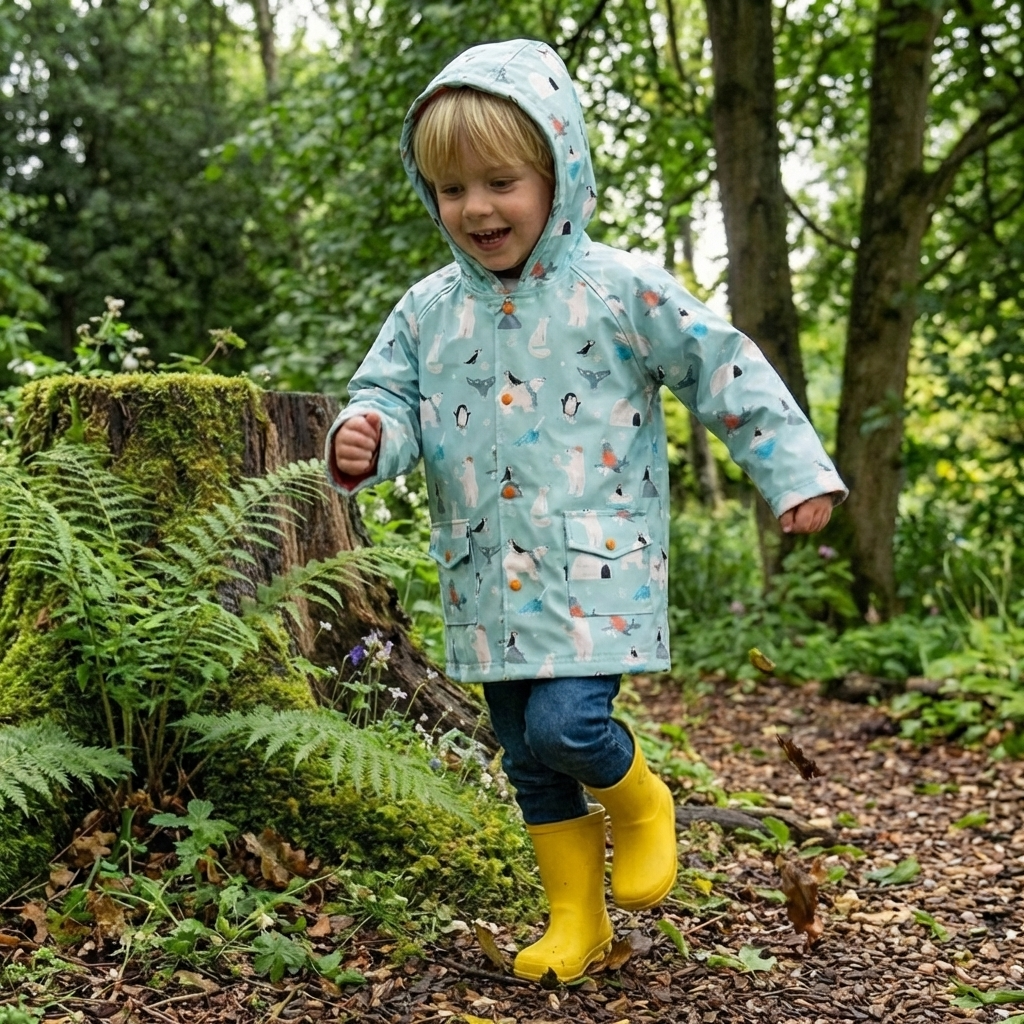 Polar Print Raincoat