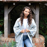 Cornflower Block Print Summer Jacket